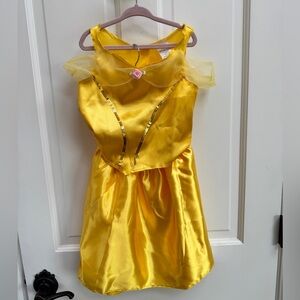NWOT Disney Girls Size 4 - 6 Belle Beauty & Beast Princess 2 Piece Costume Dress